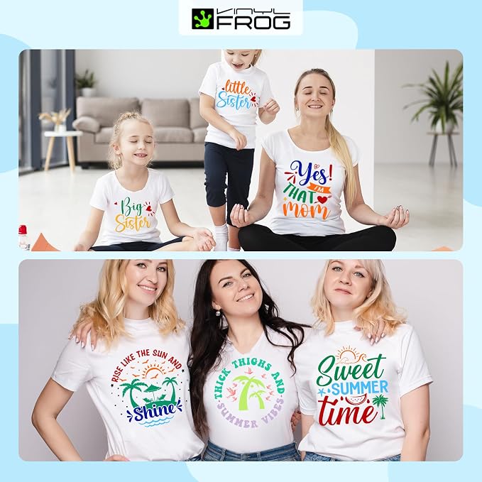VINYL FROG 18 Sheets Heat Transfer Vinyl Bundle 12"x10" Matte HTV Vinyl Packs - Image 8
