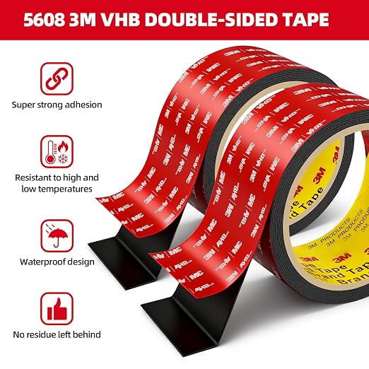 3M Double Sided Tape Heavy Duty 1in x 10ft, Heavy Duty Removable Mounting Tape - Image 4