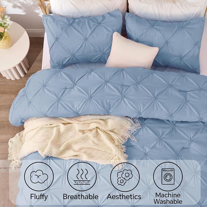 BEDELITE Cornflower Blue Twin Comforter Set - Image 5