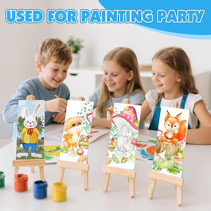 ESRICH Long Canvas for Painting, 8 Pack 4x12 Canvas Boards for Painting Cotton - Image 6