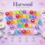 1400 PCS 4x7mm Round Alphabet Letter Beads - Image 4