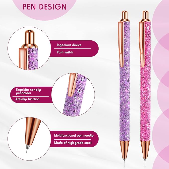 Epakh 2 Pieces Weeding Pen Vinyl Pen Pin Weeding Tool Fine Point Glitter Metal - Image 3
