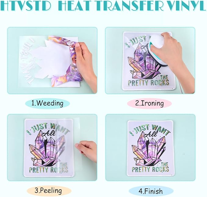 HTVSTD Marble HTV Heat Transfer Vinyl 10Sheets 12×10in Iron on Vinyl | Colored - Image 3