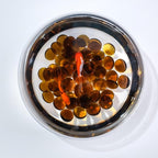 CYS EXCEL Amber Glass Gemstone Beads Vase Fillers Flat Marble Beads Multiple - Image 5