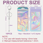 42/84/126 Pcs Beadable Keychain Bars Bulk Blank DIY Beaded Keychain Making - Image 2