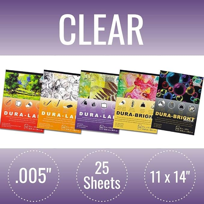 Grafix Dura-Lar 0.005" Film, Ultra Clear, Glossy 11"x14" Sheet, Mylar/Acetate - Image 2