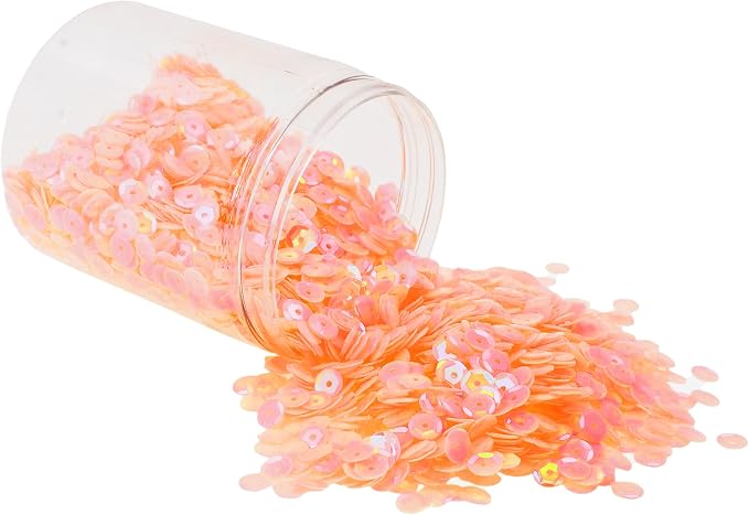 Mandala Crafts 6mm Cup Round Peach Sequins by MandalaCrafts