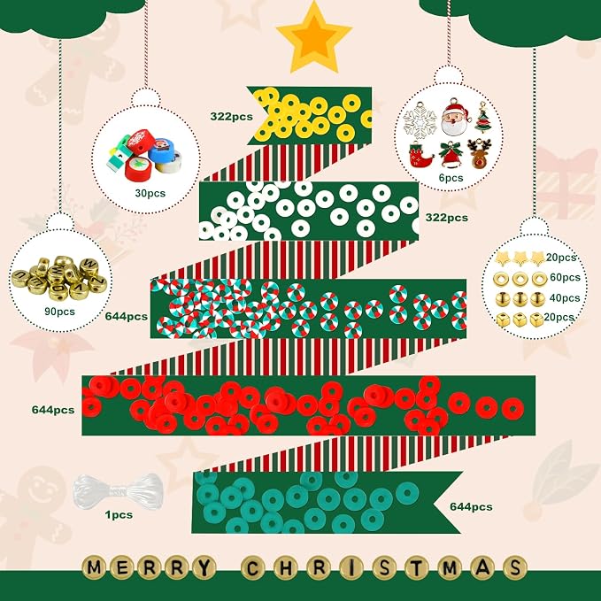 Redtwo Christmas Beads for Bracelets, Gifts for Teen Girls Age 6-12 - Image 3