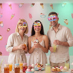 Pajean 32 Pcs Ice Cream Party Decorations Eyeglasses Ice Cream Themed Paper - Image 5