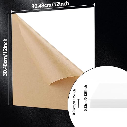 3 Pcs White 12 x 12 x 1/8 Inch Acrylic Sheets | Laser Cutting Plastic - Image 5