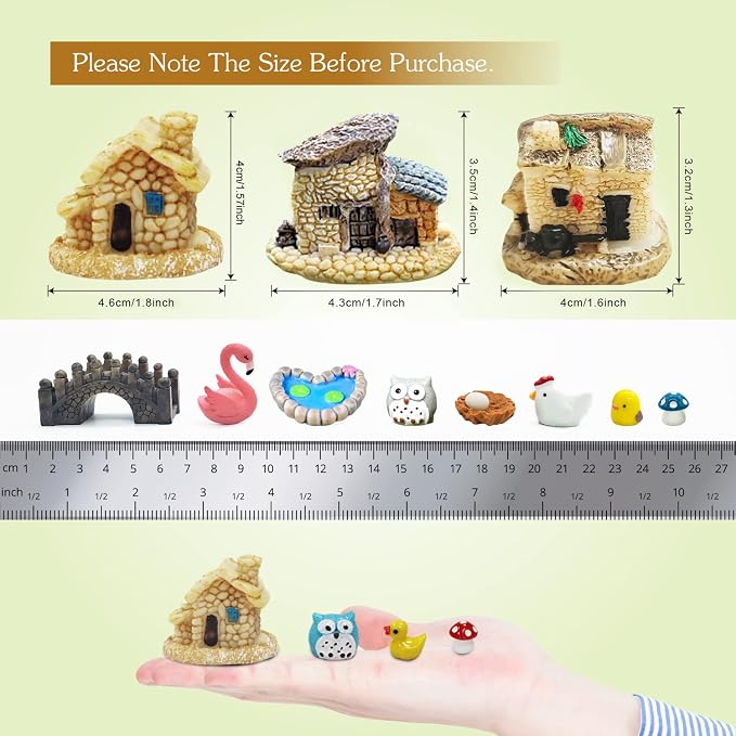 Dracarys Selected 50 Pieces Fairy Garden Accessories, Miniature Figurines - Image 6