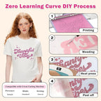 TUMIYA Pink Glitter Heat Transfer Vinyl HTV Roll - Image 4