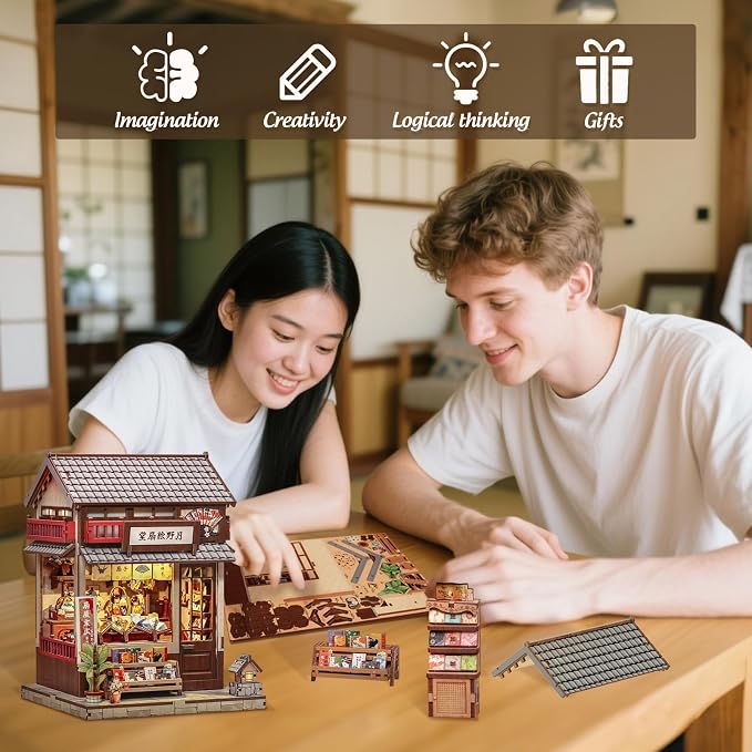 Cutefun Book Nook Kits for Adults, DIY Miniature Dollhouse Booknook Kit - Image 5