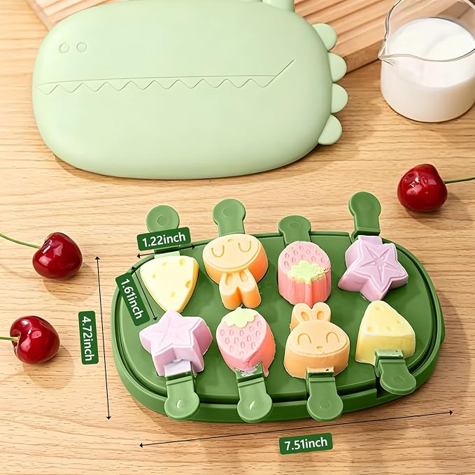 Silicone Popsicle Mold, Fun Shaped Dinosaur Popsicle Silicone Molds - Image 2
