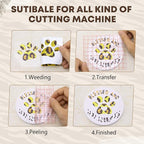 Tintnut Yellow Leopard Permanent Vinyl Spots Adhesive Vinyl 8 Pcs 12x10in | - Image 3