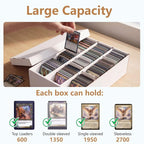 RLAVBL 2 Pack Trading Card Storage Box, 3 Row - Image 4
