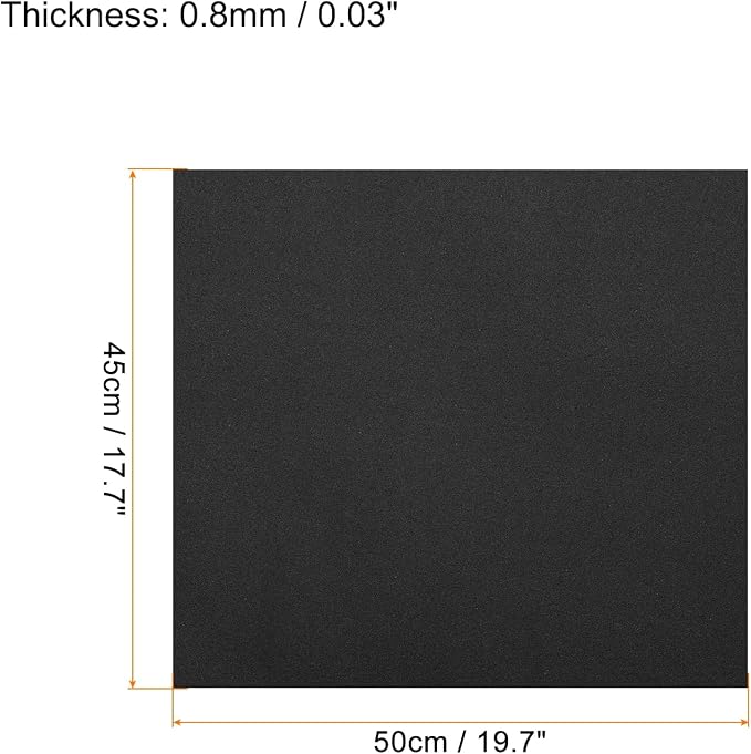 MECCANIXITY EVA Foam Sheets Black 19.7 Inch x 17.7 Inch 0.8mm Thick Crafts Foam - Image 2