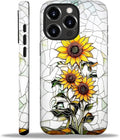 ZHEGAILIAN Case for iPhone 16 Pro, Sunflower Faux Stained Glass Effect Durable by Home