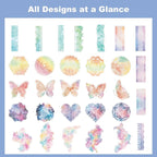 60 PCS Magic Color Boundary Lace Stickers – PET Transparent Dreamy Stickers - Image 5