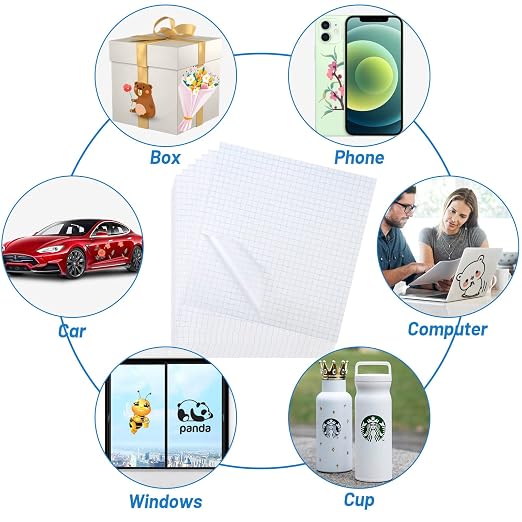selizo 20 Pack Clear Transfer Tape, Contact Paper Decal Transfer Sheet Low Tack - Image 4