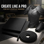 3-Piece EVA Cosplay Foam Kit, Includes 2 Black EVA Foam Sheets and 15mm x 2m - Image 6