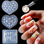 3D Shell Starfish Silicone Nail Molds, Summer Beach Style Nails Design Tools - Image 5