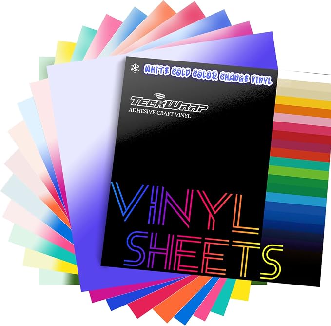 TECKWRAP Color Changing Vinyl Permanent Adhesive Vinyl 10 Colors/Pack Cold by TECKWRAP