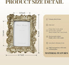 Cuspin Vintage 4x6 Picture Frame, Elegant Retro Photo Frame - Image 4