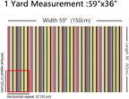 Colorful Stripes Fabric by The Yard, Mexican Style Soft Flannel Polyester No - Image 2