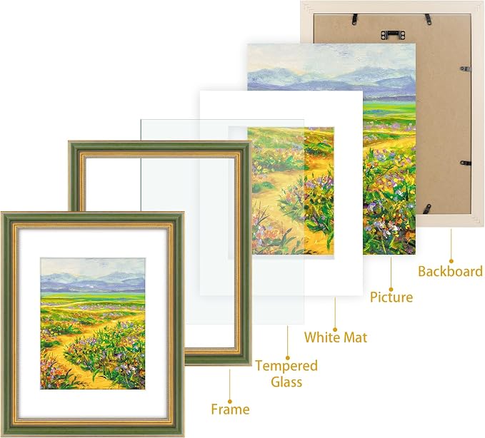 Golden State Art, 11x14 Ornate Picture Frame Holds 8x10 Photo, build-in hangers - Image 8