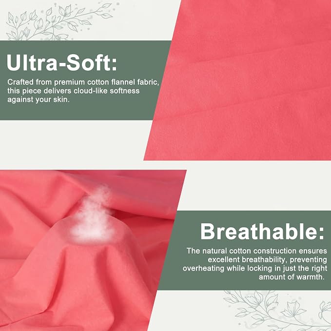 59”W Cotton Flannel Fabric, Super Soft 150GSM, Medium Weight Solid Arts & - Image 3