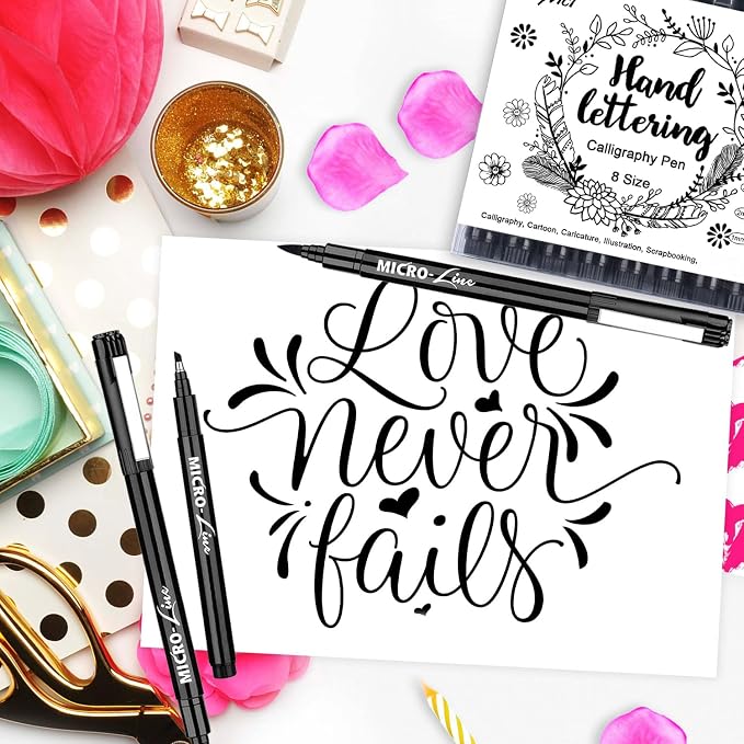 Dyvicl Hand Lettering Pens, Calligraphy Brush Pens Art Markers - Image 6