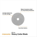 Fiskars 60mm Titanium Rotary Blades - Image 2