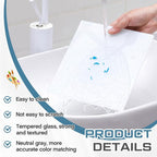 Nuanchu 1 Pcs 9 x 12 Inches White Tempered Glass Palette - Image 4
