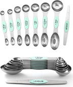 Spring Chef Stainless Steel Magnetic Measuring Spoons Set of 8 by SpringChef
