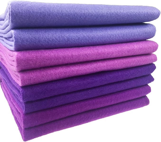 4pcs Thick 1.4mm Soft Felt Fabric Sheet Assorted Color Felt Pack DIY Craft by flic-flac