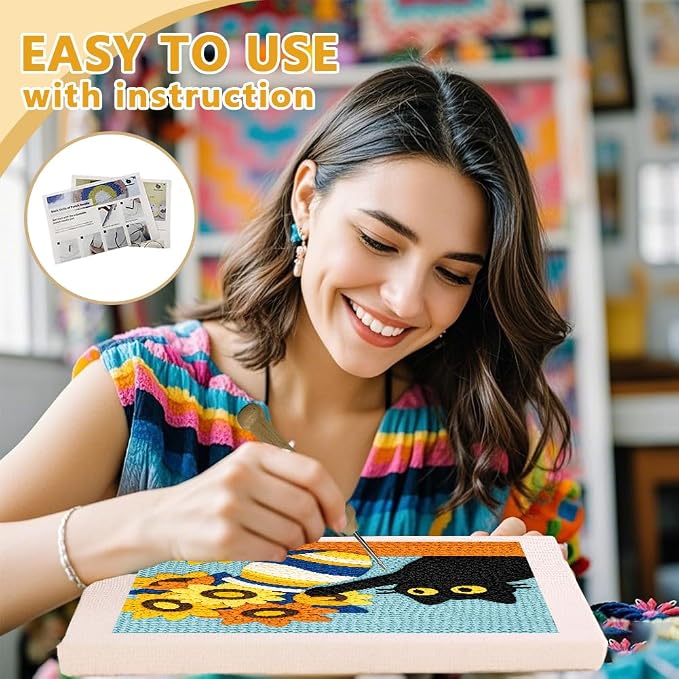 Doodlream Black Cat Sunflower Needle Kit - Image 3
