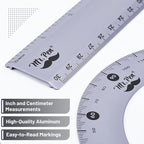 Mr. Pen- Metal Geometry Kit, 4 Pack, 45° & 30°/60° Set Squares | 6" Protractor - Image 4