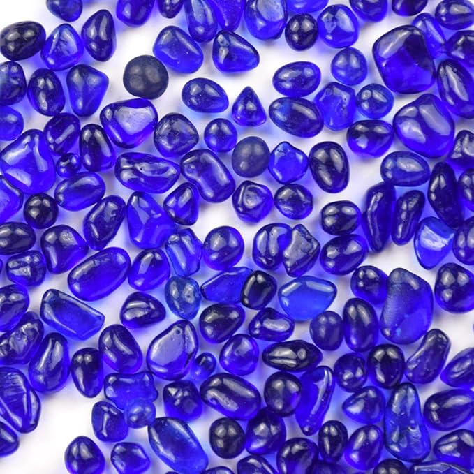WAYBER Glass Stones, 1Lb/460g Irregular Sea Glass Pebbles Non-Toxic Artificial - Image 2