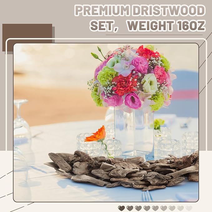 32oz Driftwood for Crafts and Decor, Mixed Size Driftwood Pieces Large Drift - Image 5