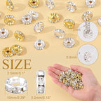 450 pcs 10mm Spacer Beads for Jewelry Making | Rondelle Bead Spacers Bulk - Image 3