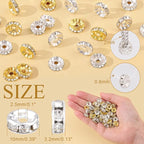 300 pcs 10mm Spacer Beads for Jewelry Making | Rondelle Bead Spacers Bulk - Image 3