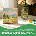 ESRICH 6x6 Inch Wood Panels, 4 Pack Square Craft Wood Canvas Boards, Blank - Image 4
