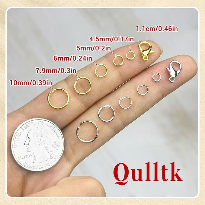 1200 Pcs Jump Rings for Jewelry Making Supplies, Necklace Repair Kit - Image 6