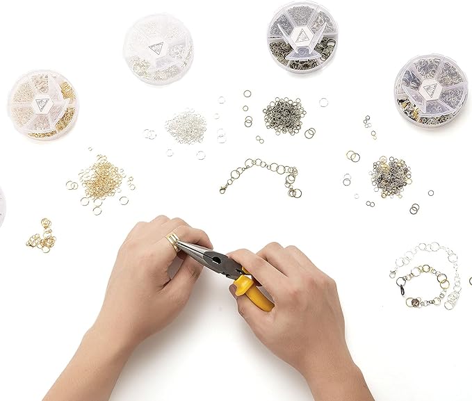 Handyman Crafts Jump Rings Kit With1000PCS Open Jump Rings 40PCS 12mm Lobster - Image 3