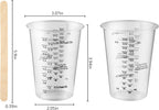 50PCS Resin Epoxy Mixing Cups, DQELFA 8oz Clear Plastic Paint Measuring Cups - Image 2
