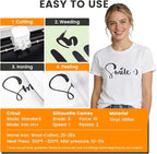 Black Glitter HTV Heat Transfer Vinyl - Image 2