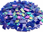 Magic Iridescent Blue Stained Glass Mosaic Tiles, 280 Pieces Mixed 4 Shapes - Image 4