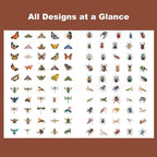 100PCS Insect Specimen PET Stickers – Bug-Themed Waterproof Decals Featuring - Image 5