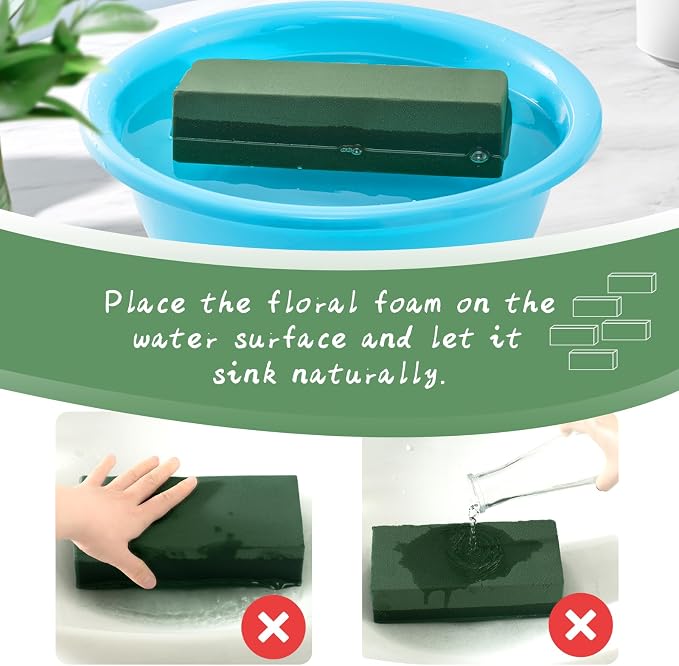 Tunnkit 12 Pcs Wet & Dry Floral Foam Blocks, 7.8" L x 3.5" W x 2.4" H | Flower - Image 4